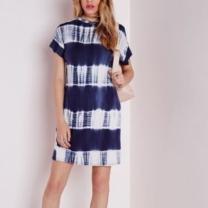 missguided tie dye stripe t-shirt dress